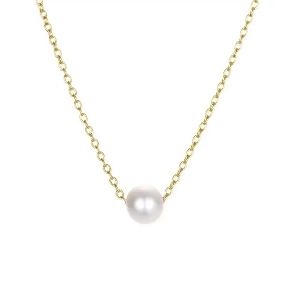 Mariasz Minimalist Gold Color Stainless Steel Heart Dainty Classic Zircon Charm anti Tarnish Chain Necklace for Women Jewelry